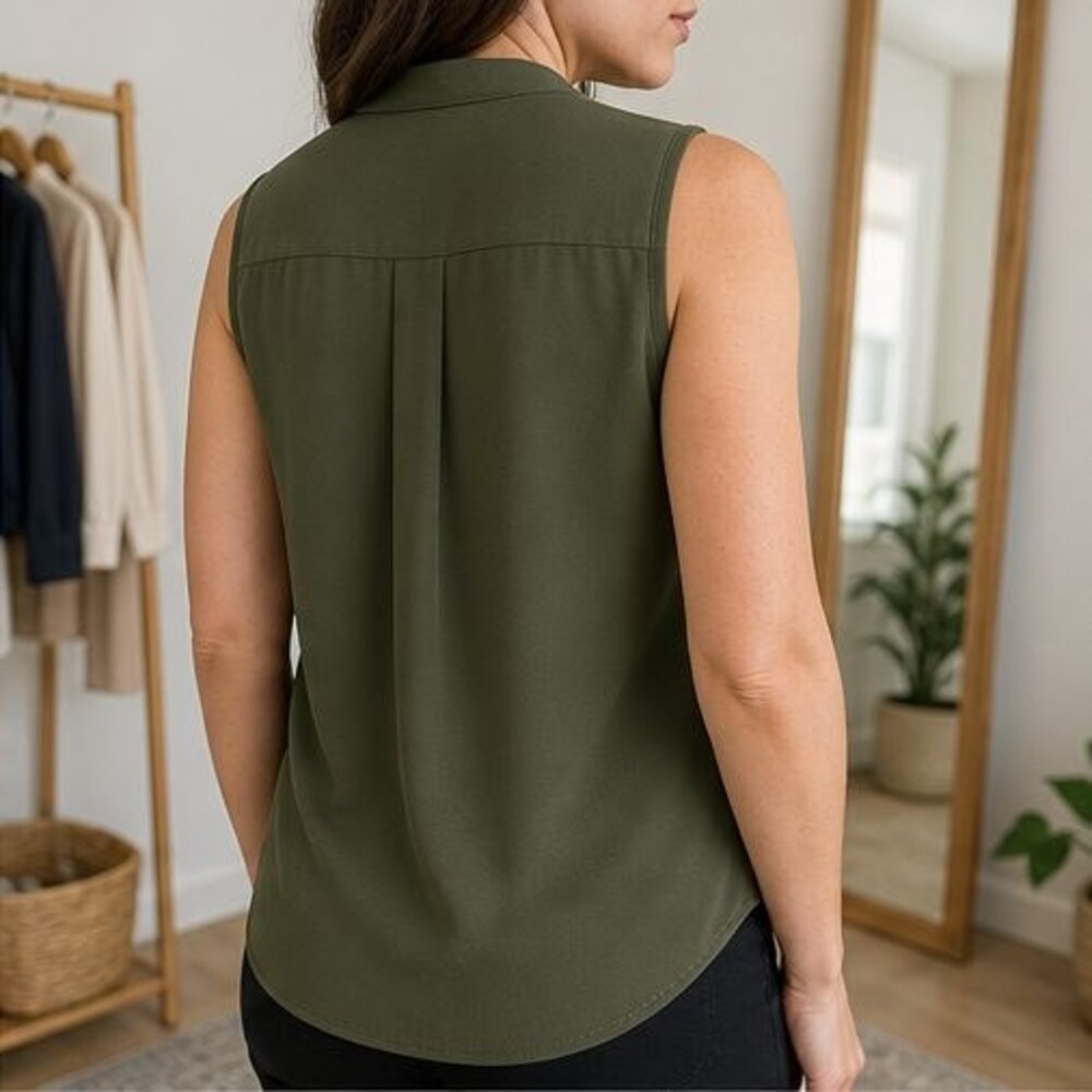 Olive Button Blouse - Picture 3 of 6